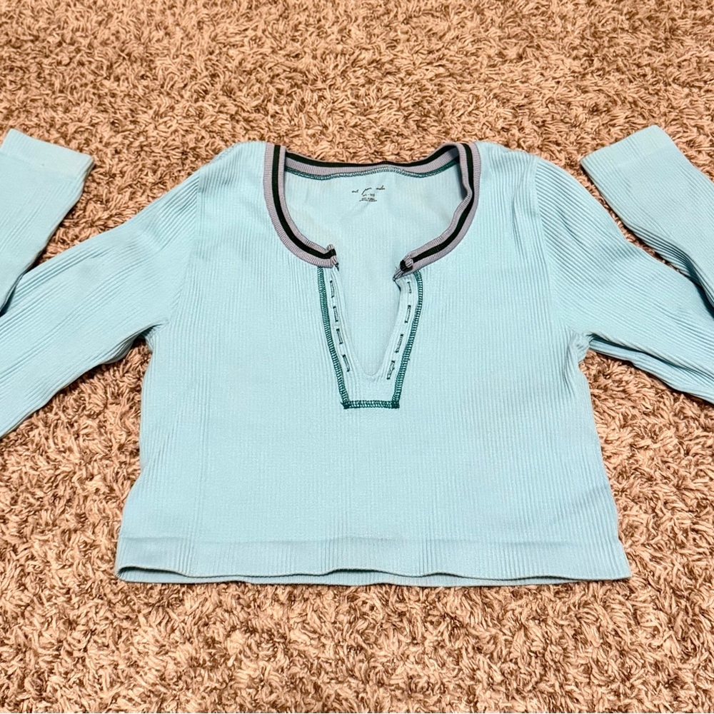 Urban Outfitters Mint Light Blue Crop Top